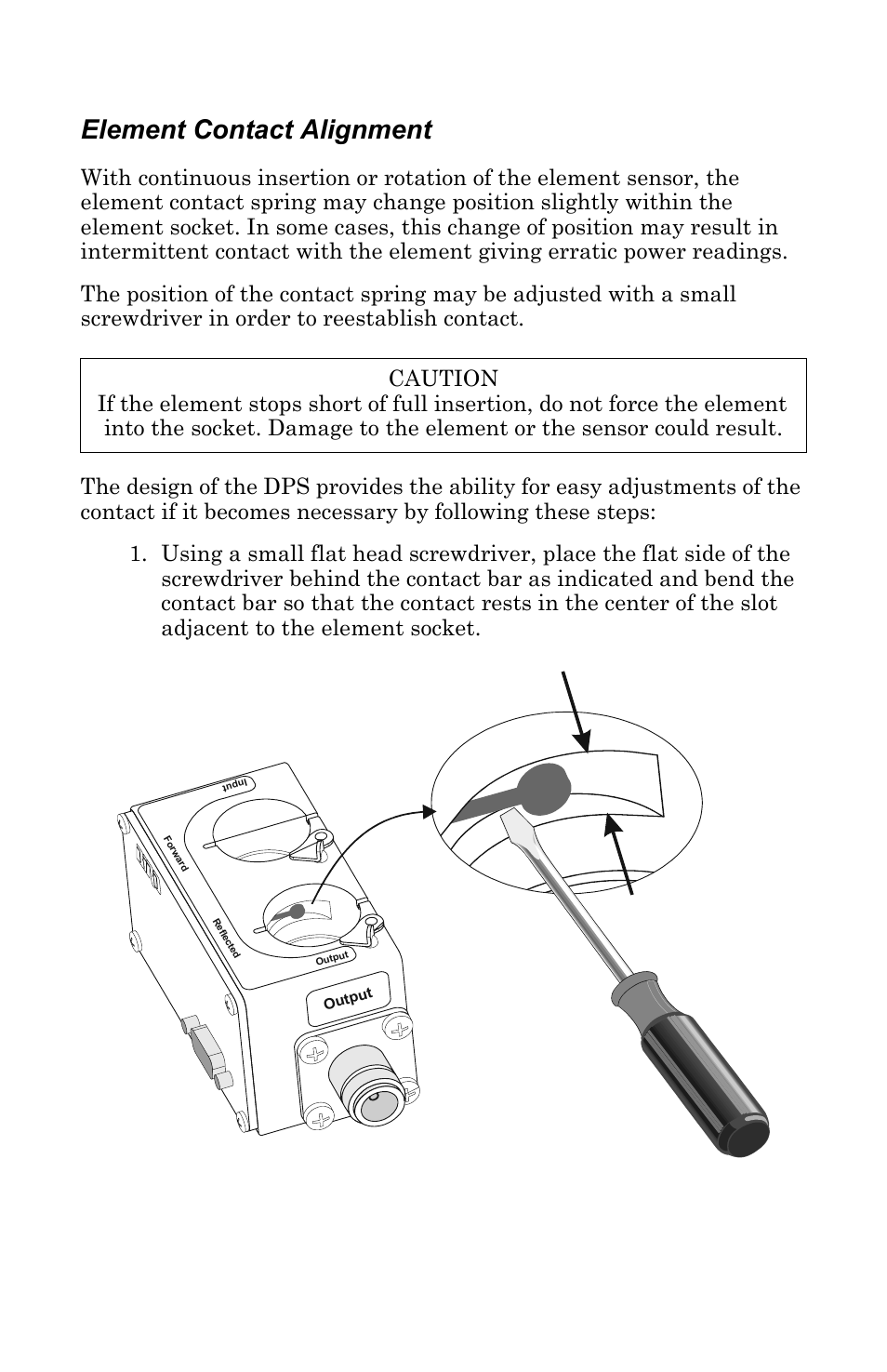 Element contact alignment | Bird Technologies 5010 User Manual | Page 3 / 7