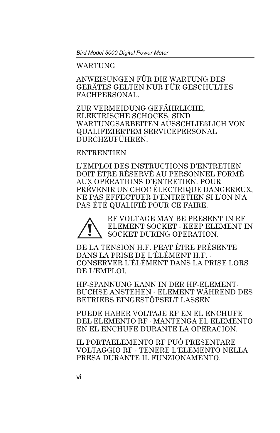 Bird Technologies 5000 Series User Manual | Page 10 / 48