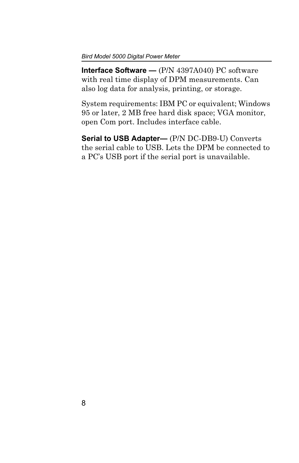 Bird Technologies 5000 Series User Manual | Page 22 / 48