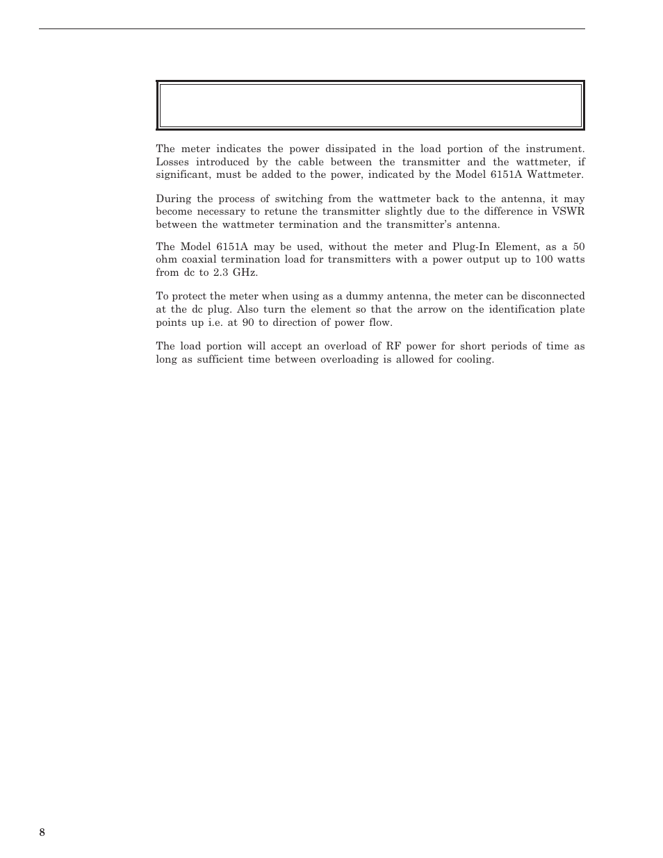 Bird Technologies 6151A User Manual | Page 18 / 24