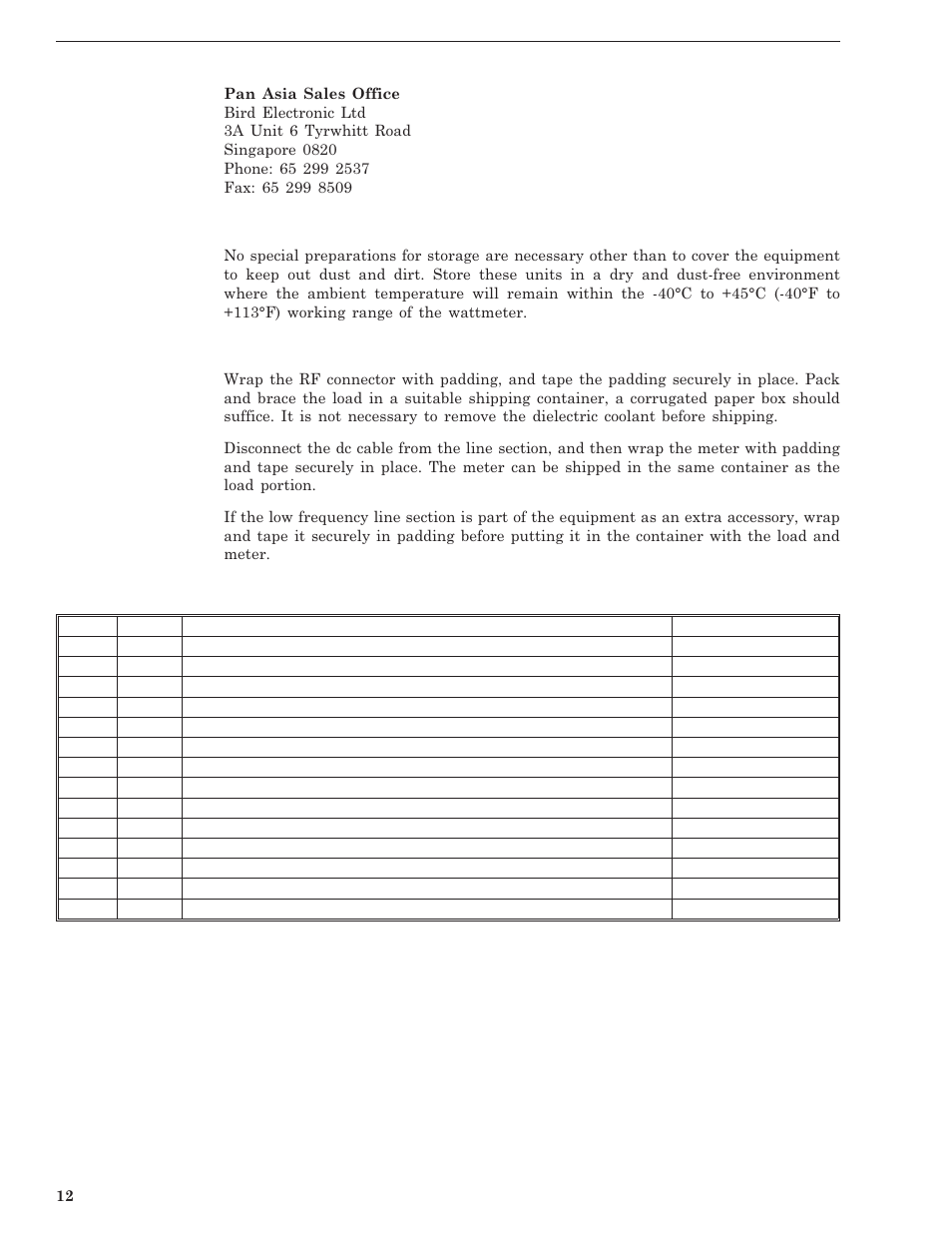 Bird Technologies 6151A User Manual | Page 22 / 24