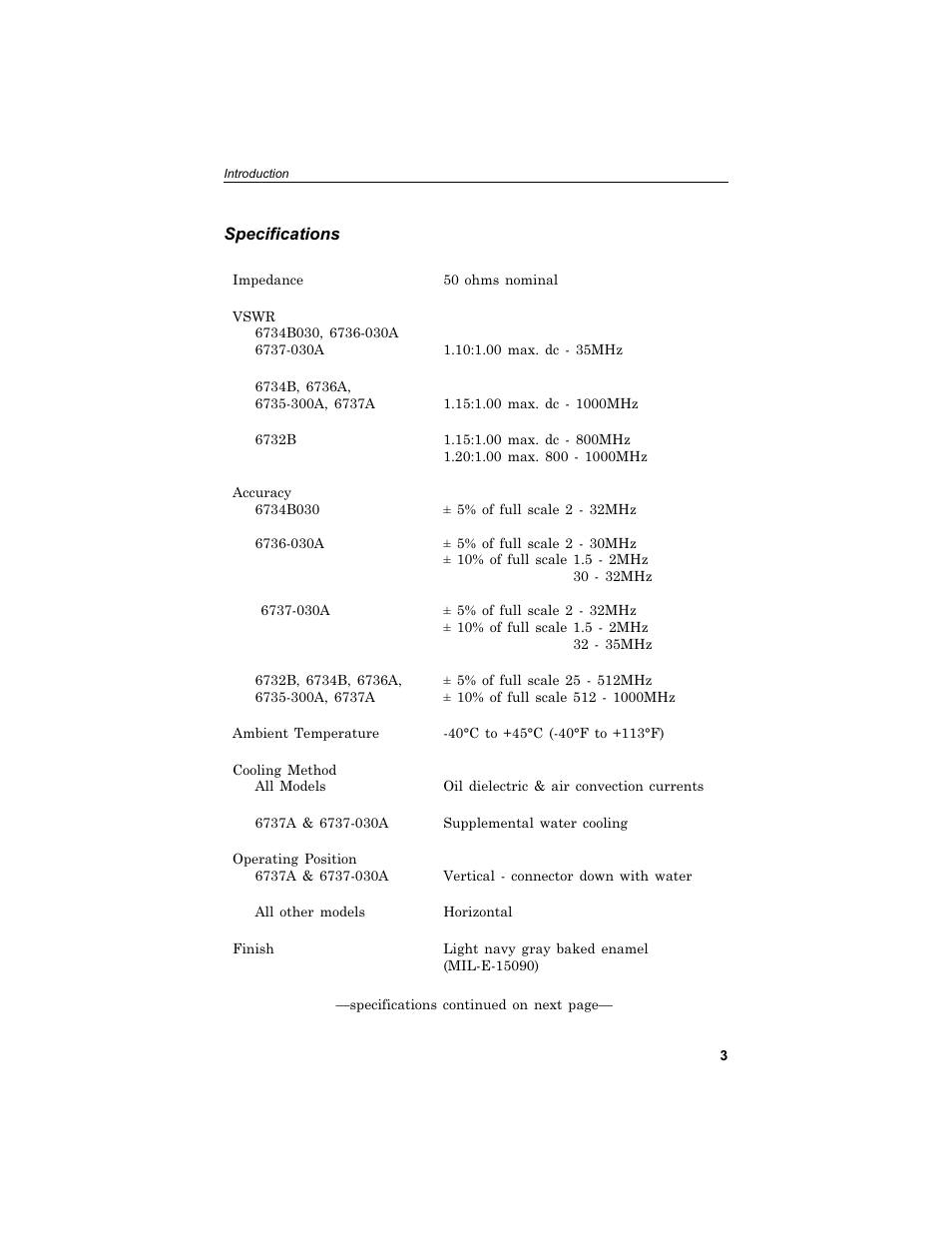 Bird Technologies 6730B Series User Manual | Page 11 / 35