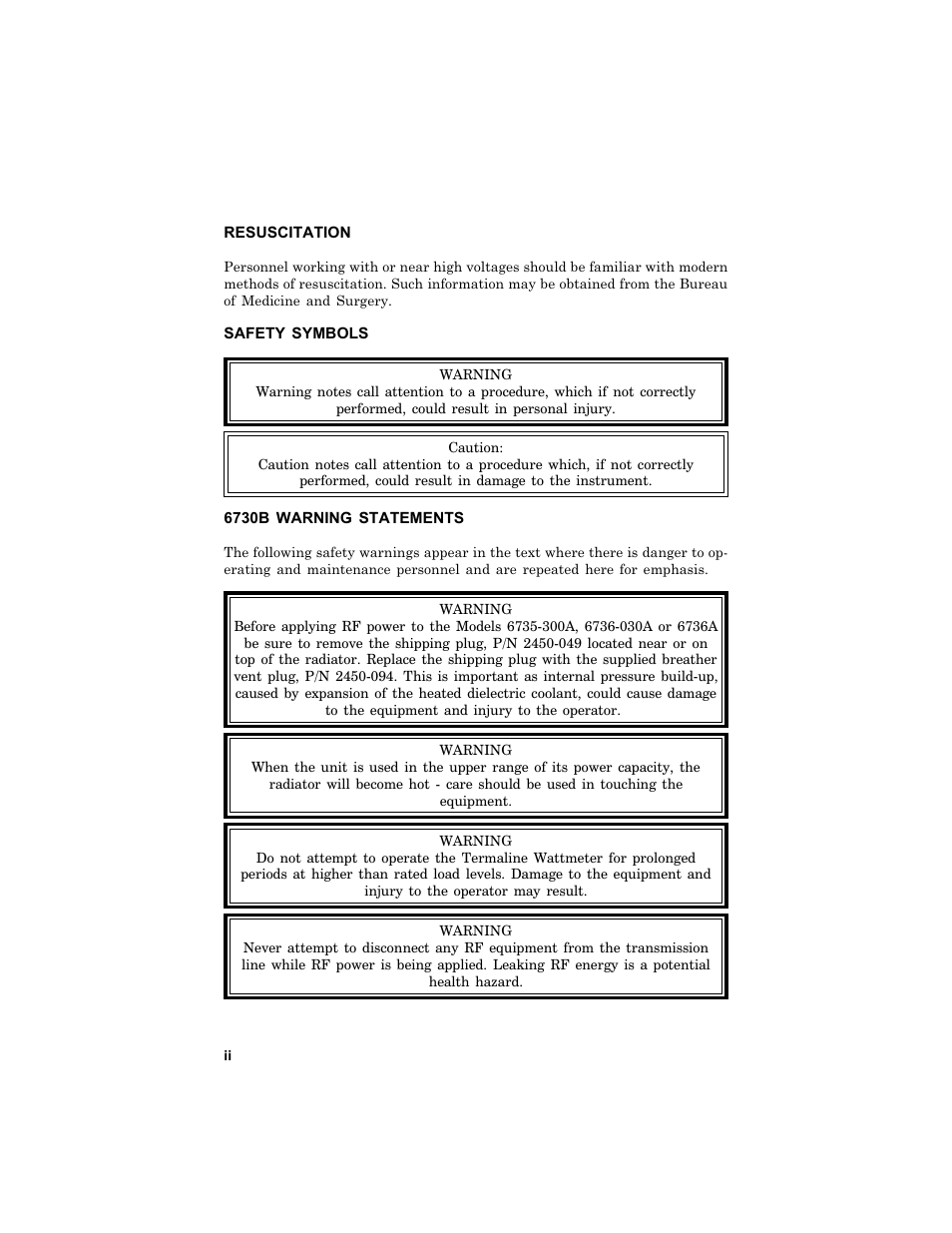 Bird Technologies 6730B Series User Manual | Page 4 / 35