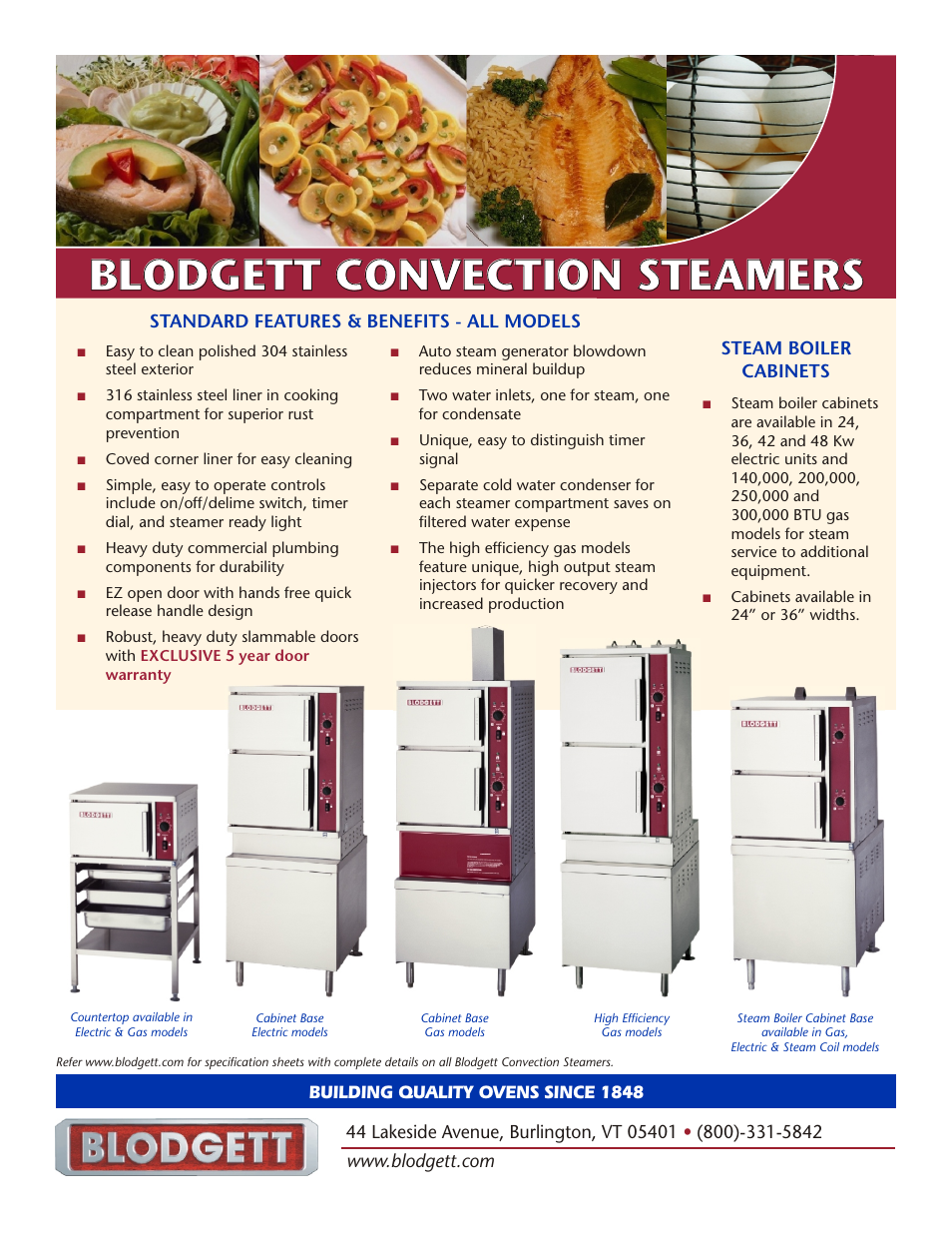 Blodgett convection steamers | Blodgett Convection Steamers None User Manual | Page 2 / 2