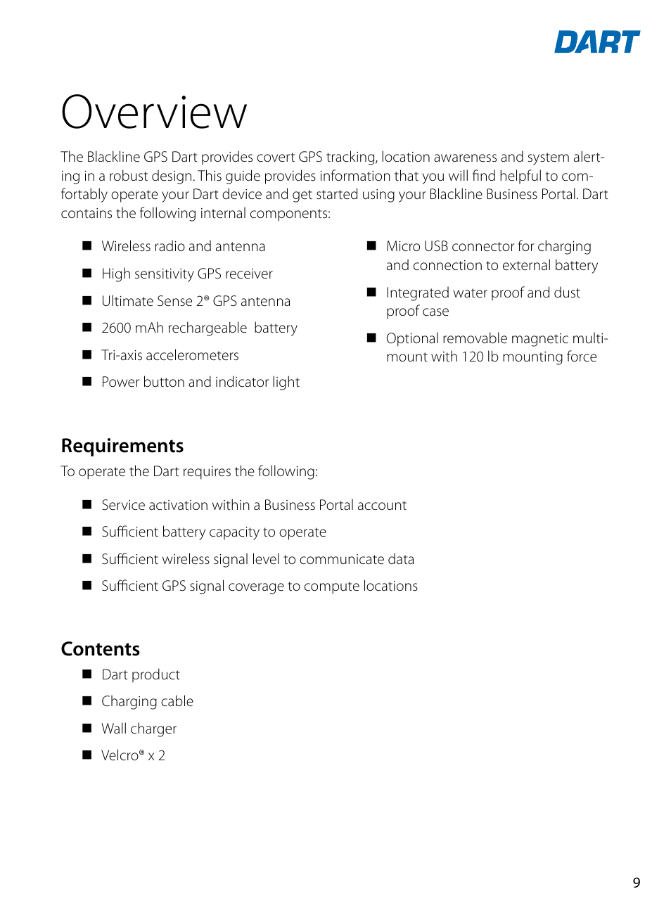 Blackline GPS Dart User Manual | Page 11 / 24