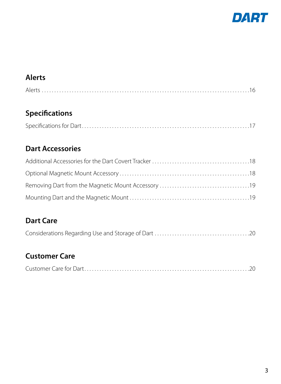 Blackline GPS Dart User Manual | Page 5 / 24