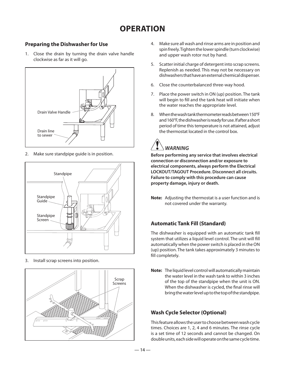 Operation | Blakeslee DD-8 User Manual | Page 14 / 28