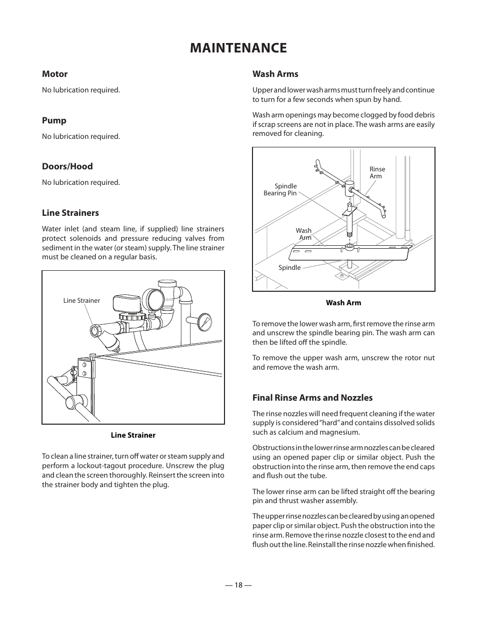 Maintenance | Blakeslee DD-8 User Manual | Page 18 / 28