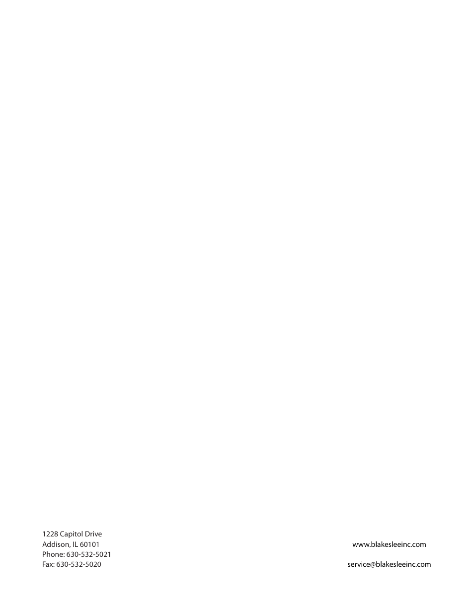 Blakeslee DD-8 User Manual | Page 28 / 28