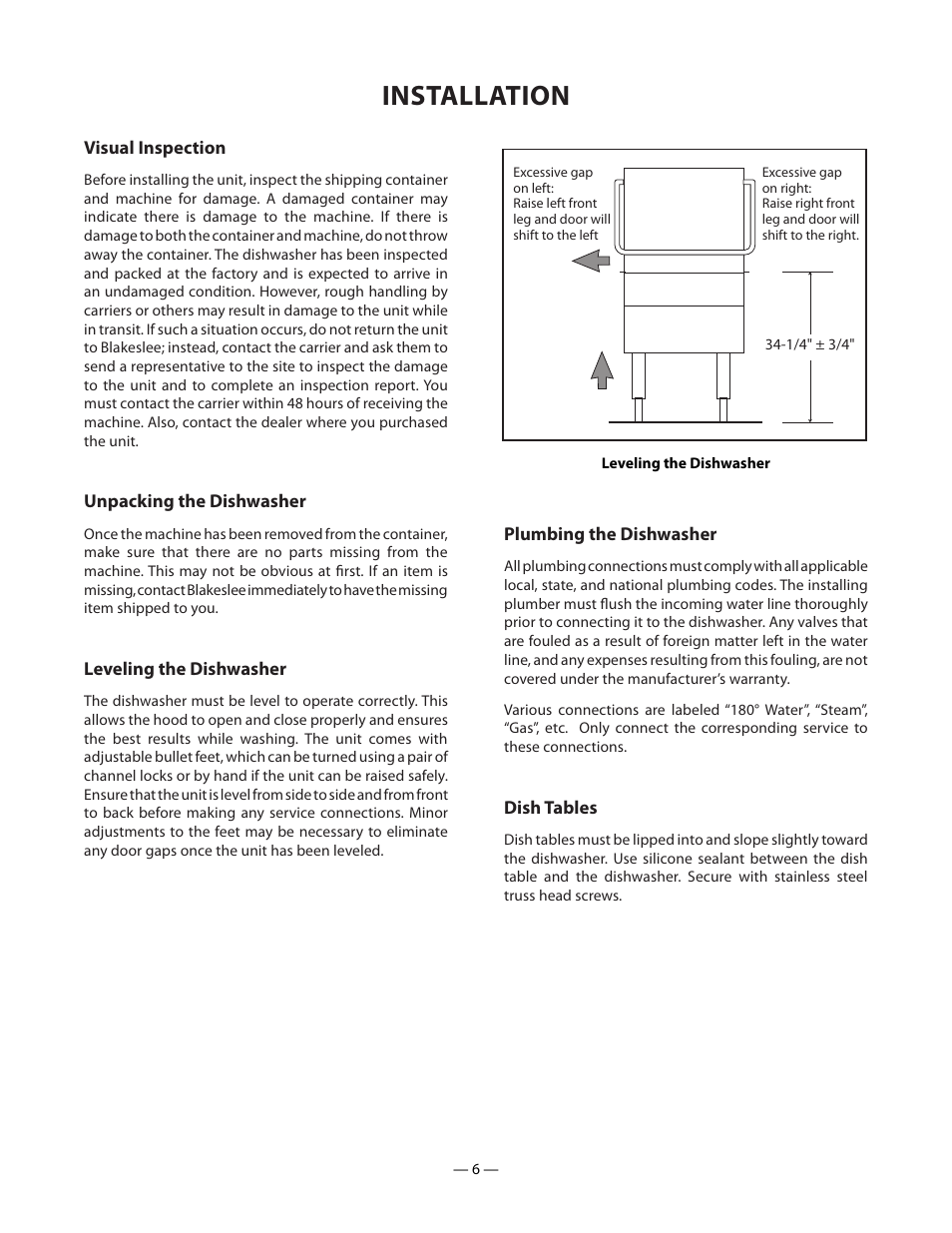 Installation | Blakeslee DD-8 User Manual | Page 6 / 28