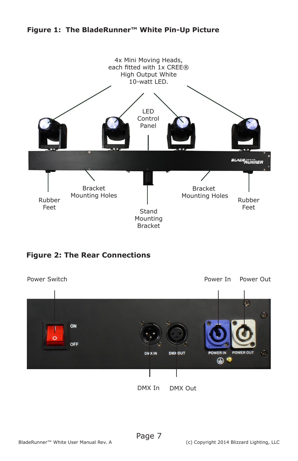 Page 7 | Blizzard Lighting BladeRunner White(Rev A) User Manual | Page 7 / 20
