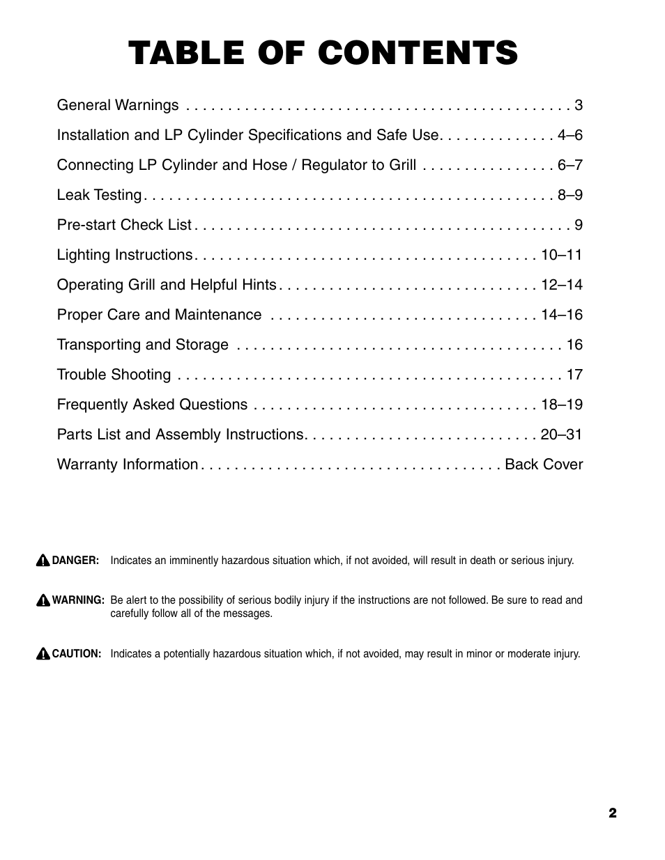 Brinkmann 7231 Series User Manual | Page 3 / 64