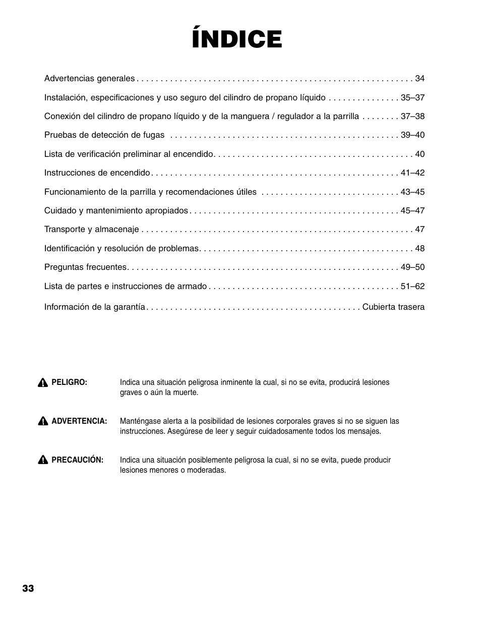 Índice | Brinkmann 7231 Series User Manual | Page 34 / 64