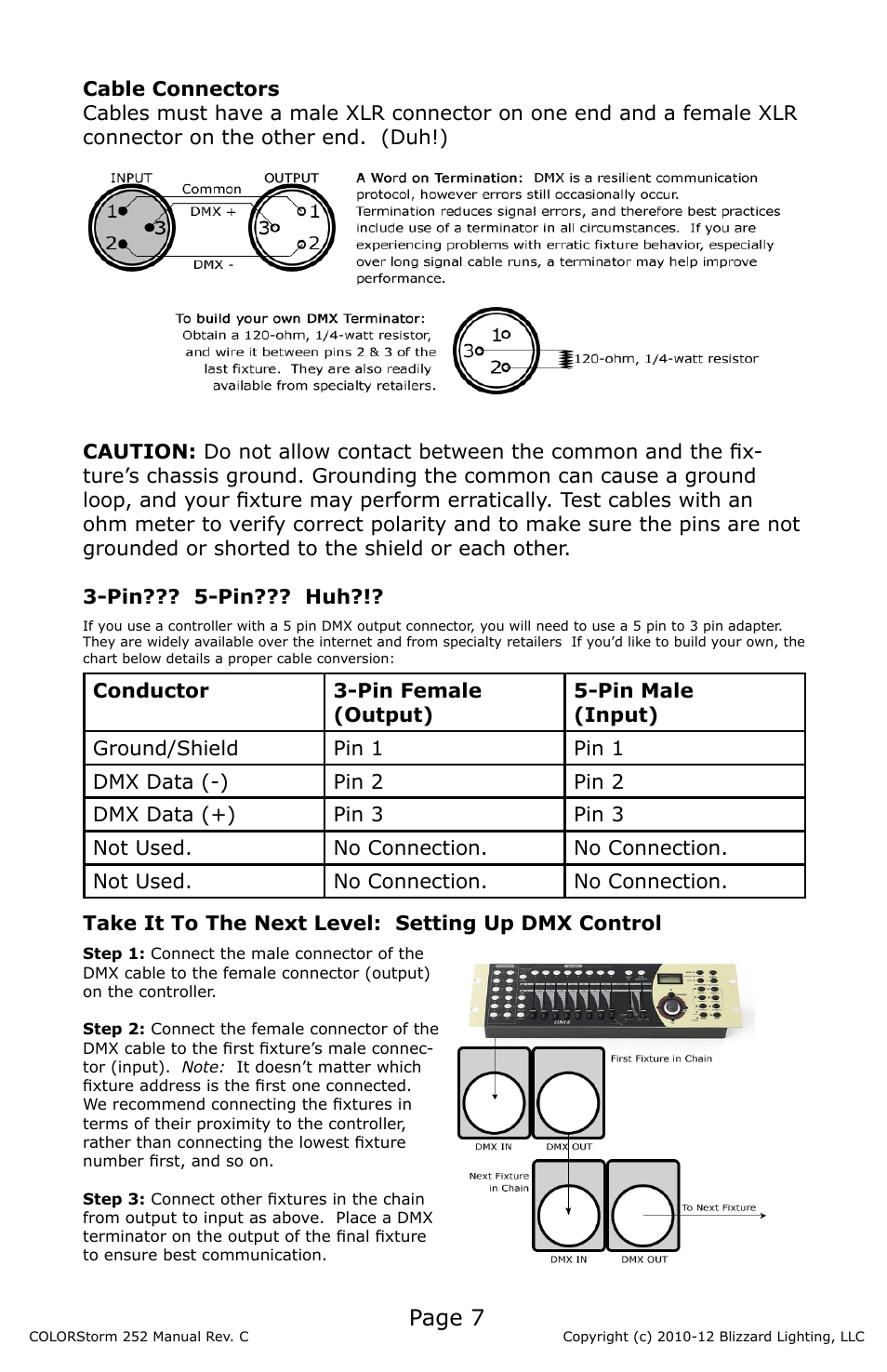 Page 7 | Blizzard Lighting 252 COLORStorm User Manual | Page 7 / 16