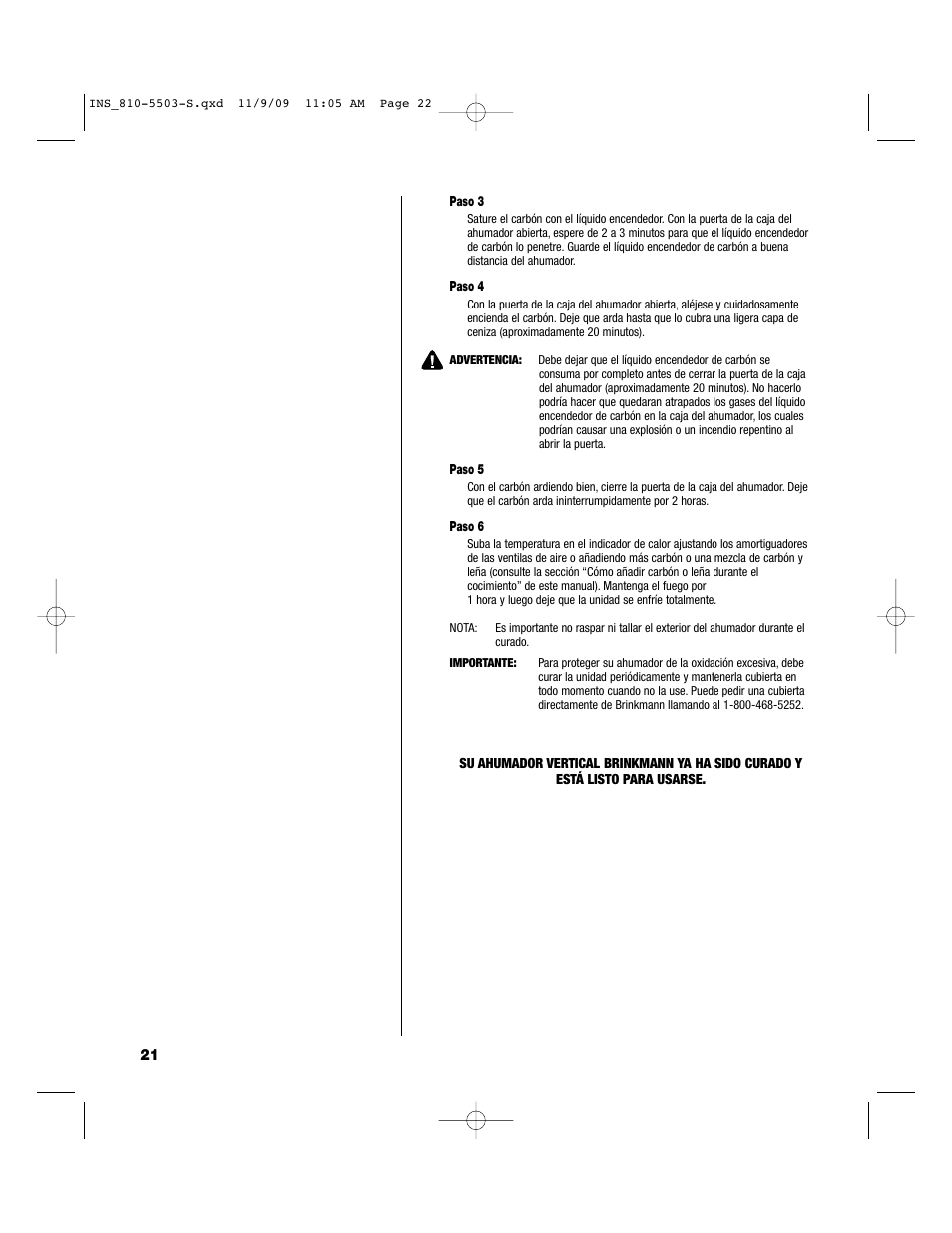 Brinkmann 810-5503-S User Manual | Page 22 / 28