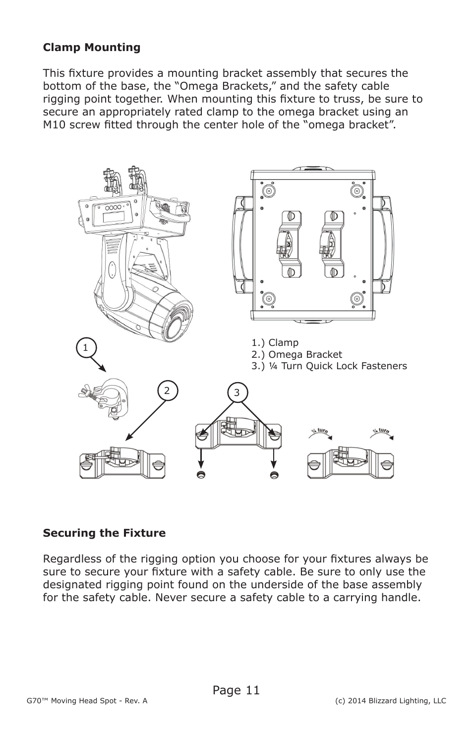 Page 11 | Blizzard Lighting G70 LED Moving Head Spot User Manual | Page 11 / 20