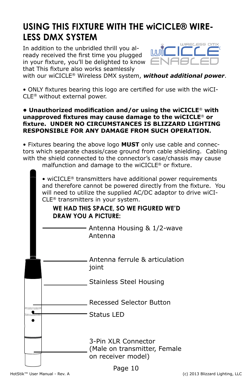 Page 10 | Blizzard Lighting HotStik User Manual | Page 10 / 20