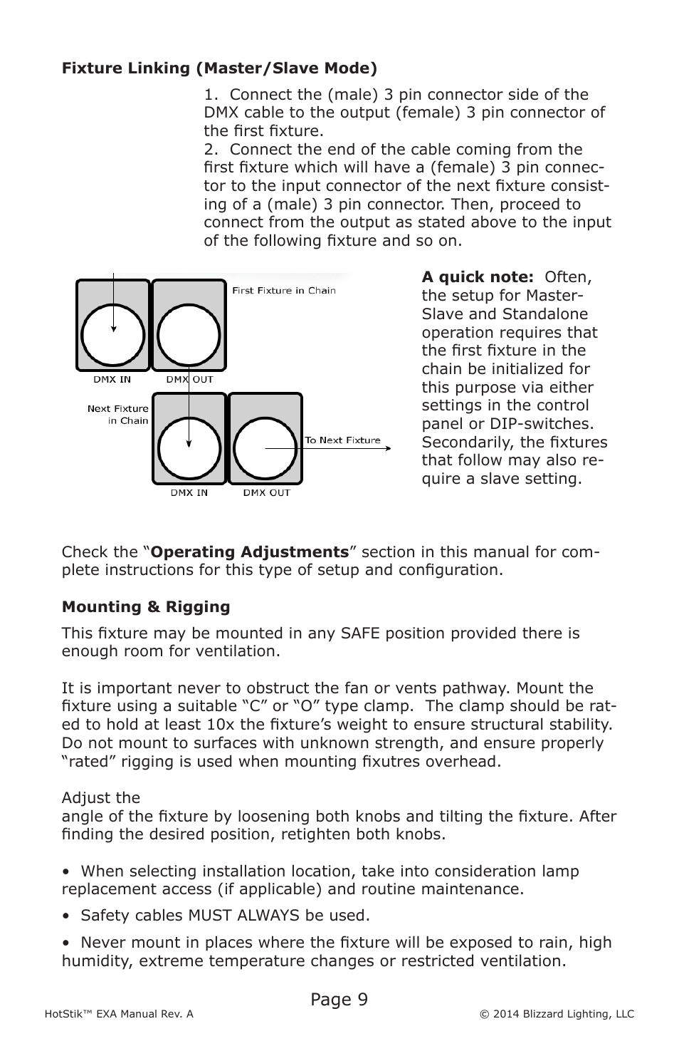 Page 9 | Blizzard Lighting EXA HotStik User Manual | Page 9 / 20