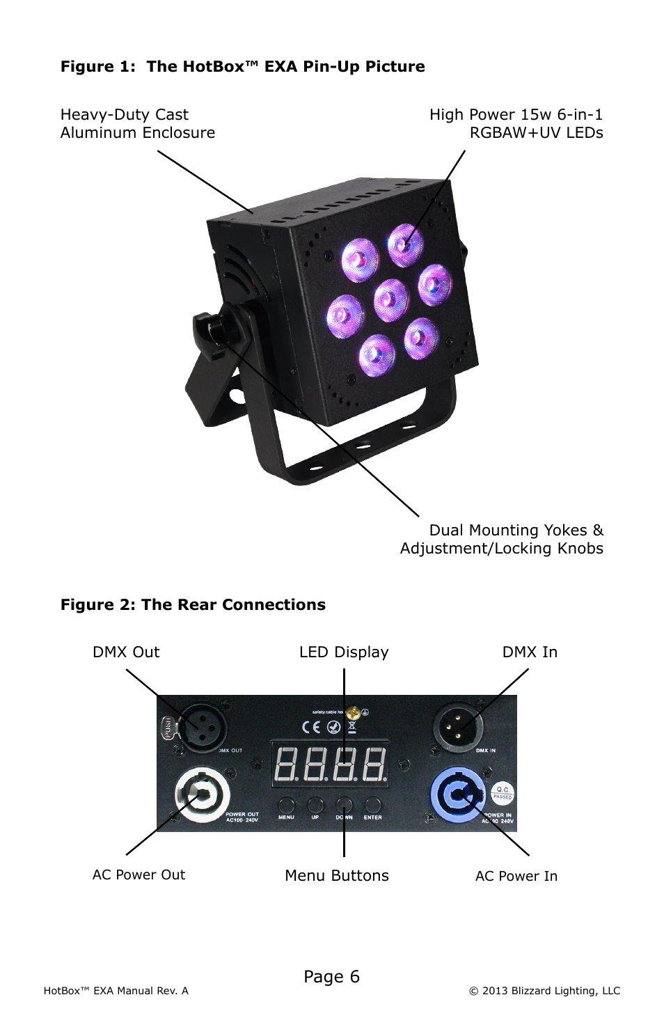 Page 6 | Blizzard Lighting EXA HotBox User Manual | Page 6 / 20