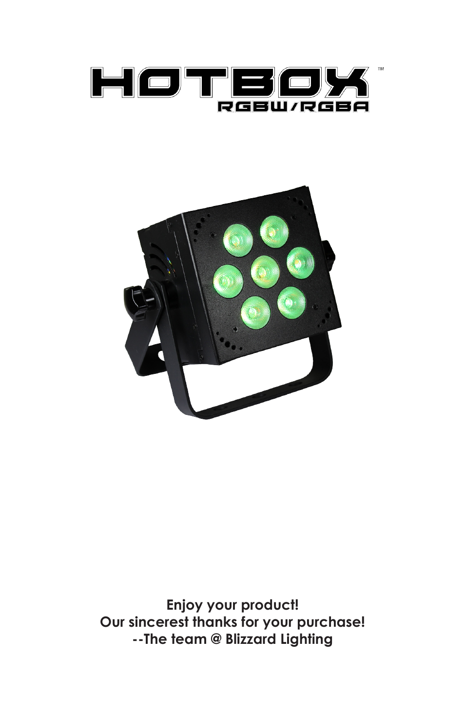 Blizzard Lighting LED HotBox User Manual | Page 20 / 20