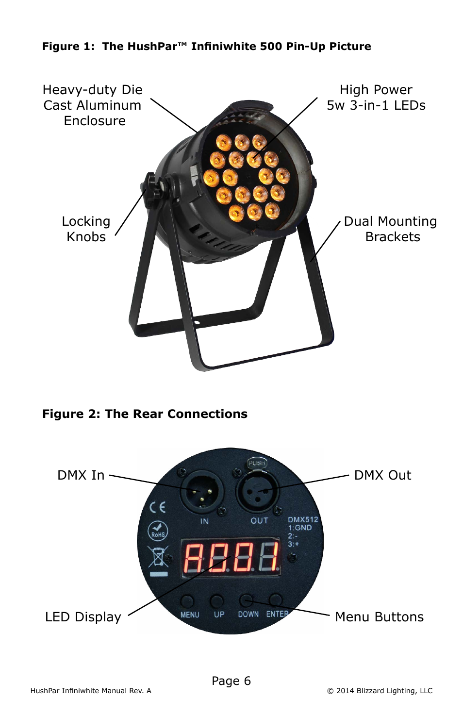 Blizzard Lighting 500 HushPar Infiniwhite User Manual | Page 6 / 20