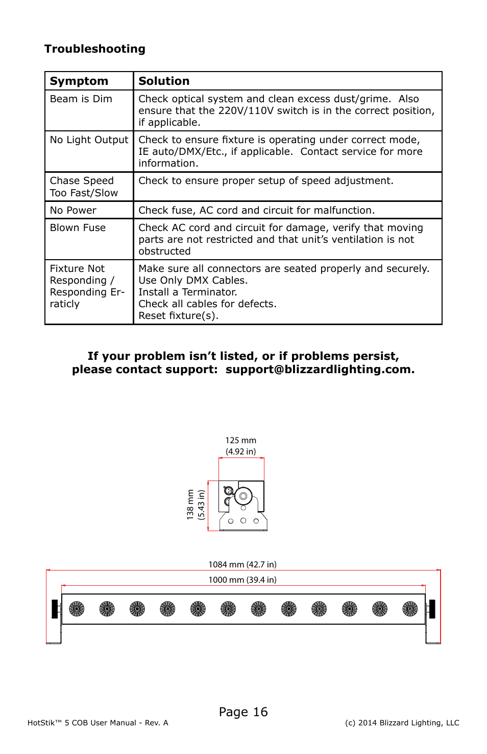 Page 16 | Blizzard Lighting 5 COB HotStik User Manual | Page 16 / 20