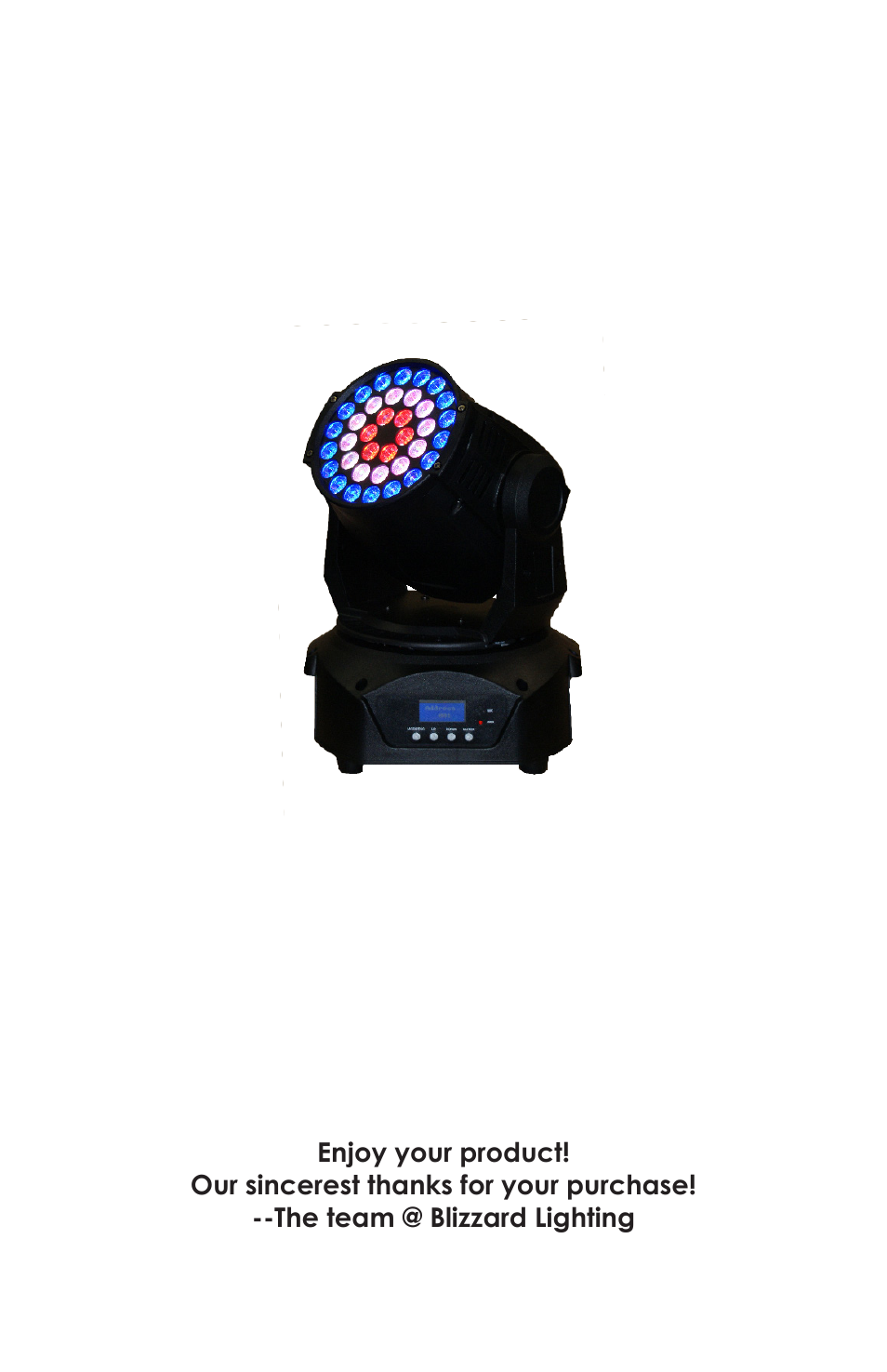 Blizzard Lighting ICE TRI LED Moving Head Wash User Manual | Page 21 / 21
