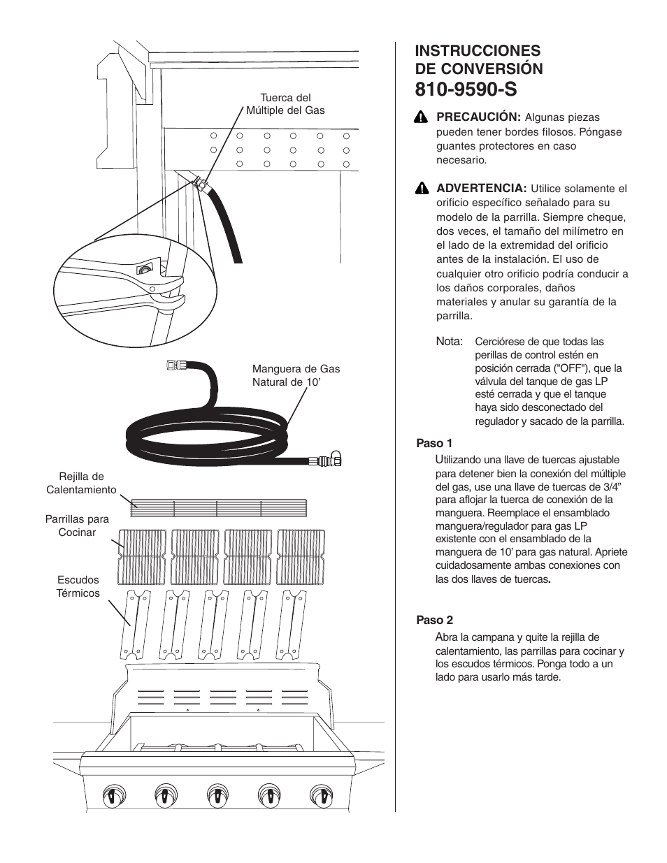 9590-s, Instrucciones de conversión | Brinkmann 810-8750-S User Manual | Page 71 / 88