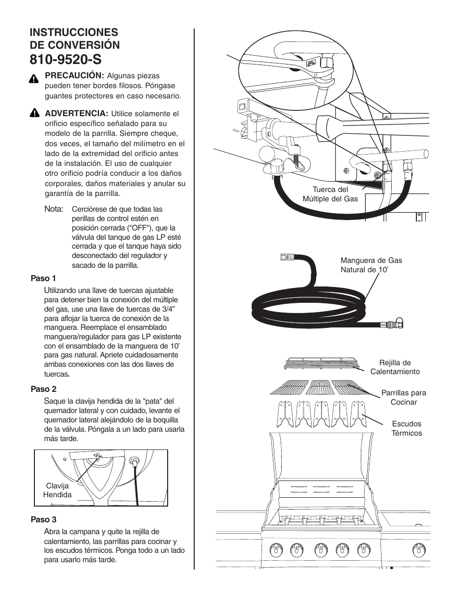 9520-s, Instrucciones de conversión | Brinkmann 810-8750-S User Manual | Page 74 / 88