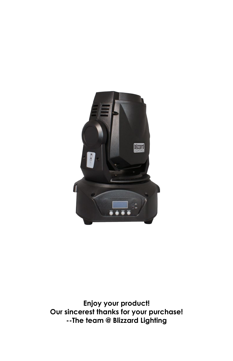 Blizzard Lighting ICE 60 60W LED Moving Head Spot(Rev B) User Manual | Page 20 / 20