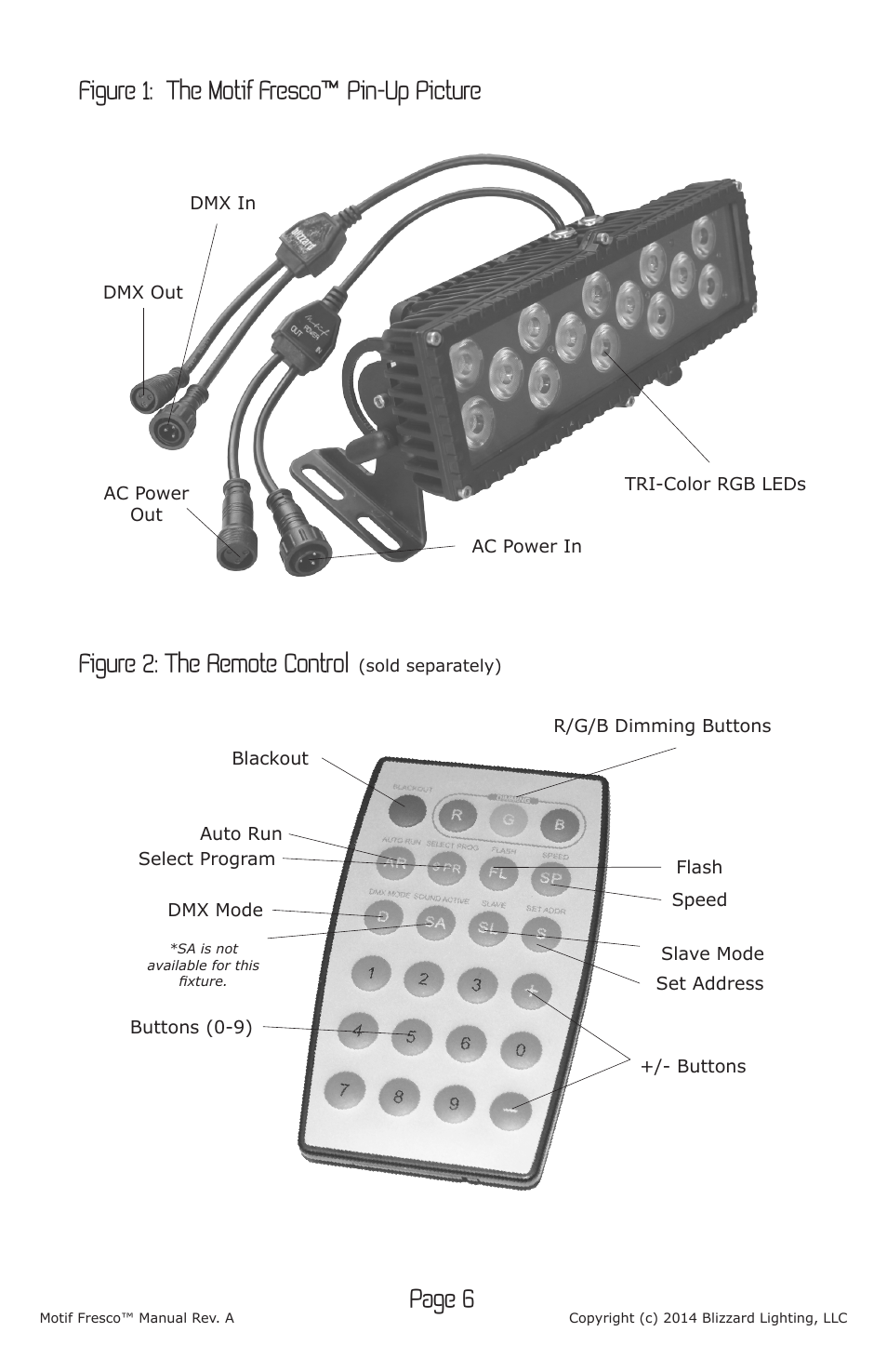 Page 6 | Blizzard Lighting Motif Fresco (Rev A) User Manual | Page 6 / 20