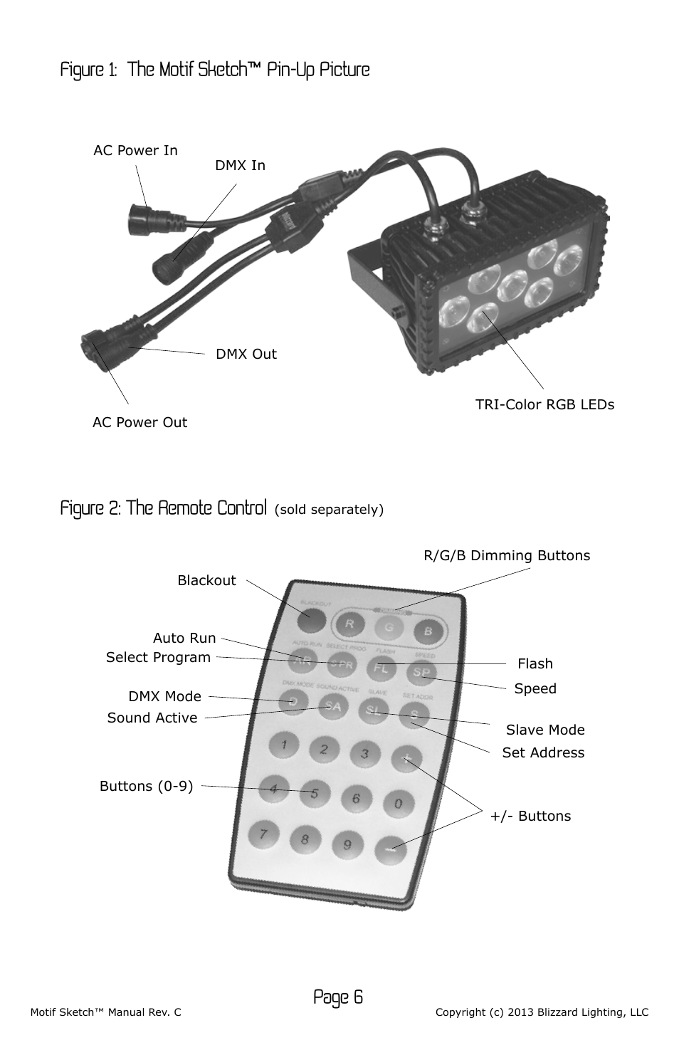 Page 6 | Blizzard Lighting Motif Sketch (Rev C) User Manual | Page 6 / 16