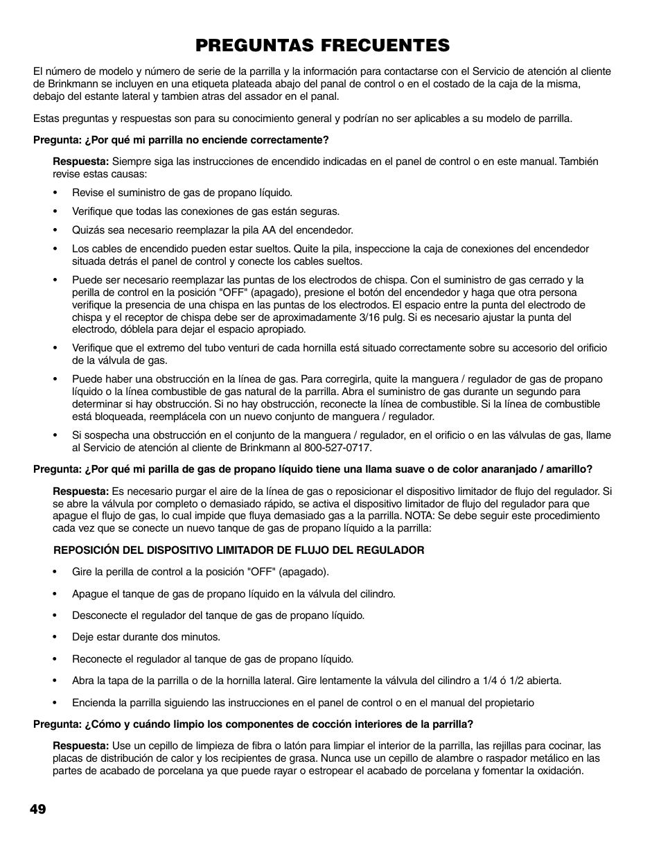 Preguntas frecuentes | Brinkmann 7341 User Manual | Page 50 / 64