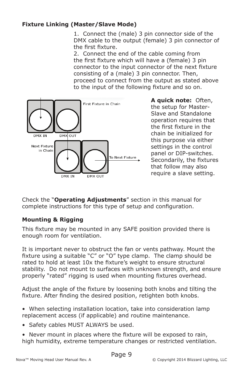 Page 9 | Blizzard Lighting Nova (Rev. A) User Manual | Page 9 / 20