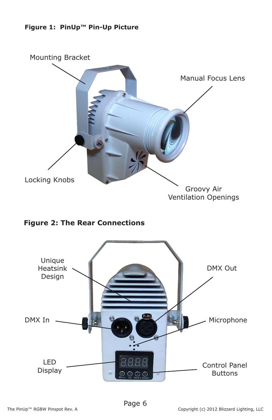 Blizzard Lighting PinUp RGBW LED Pinspot User Manual | Page 6 / 16