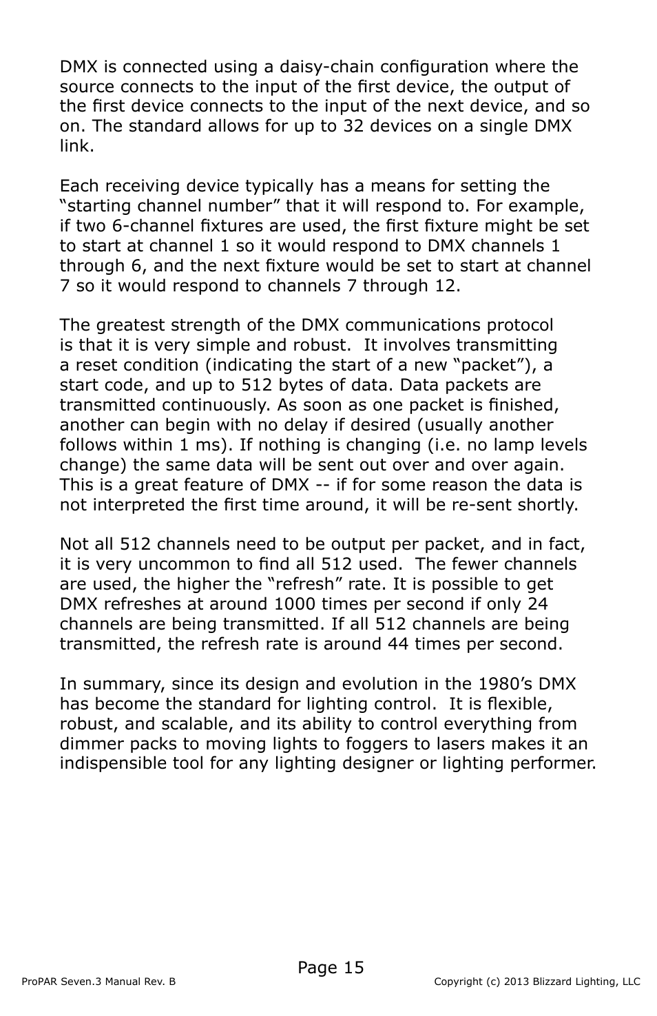 Blizzard Lighting Seven-3 ProPar (Rev B) User Manual | Page 15 / 20