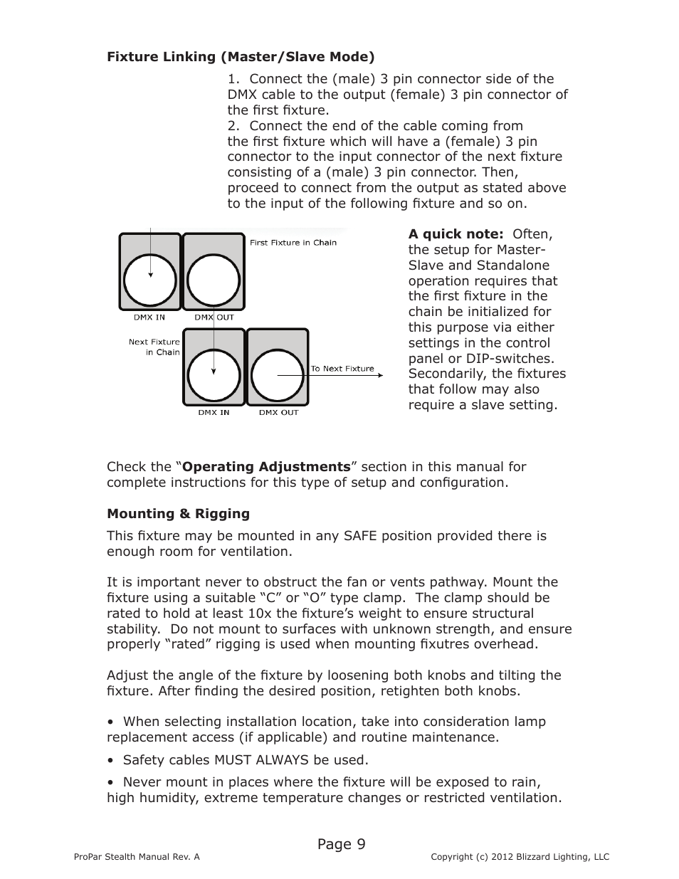 Blizzard Lighting Stealth ProPar (Rev A) User Manual | Page 9 / 18