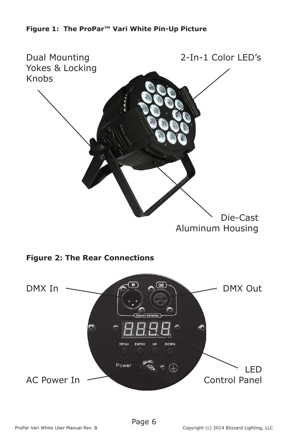 Blizzard Lighting Vari White ProPar (Rev B) User Manual | Page 6 / 16
