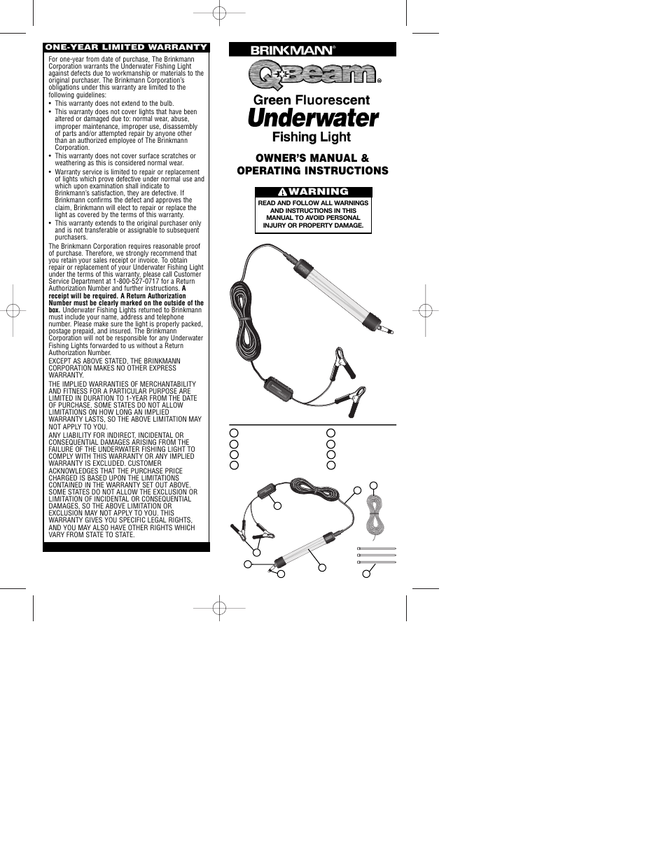 Brinkmann QBEAM 800-1516-0 User Manual | 2 pages