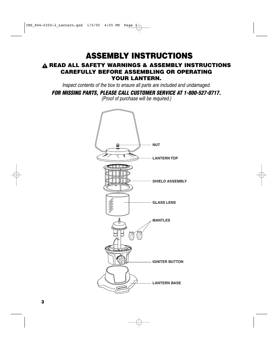 Assembly instructions | Brinkmann 844-0350-2 User Manual | Page 5 / 8