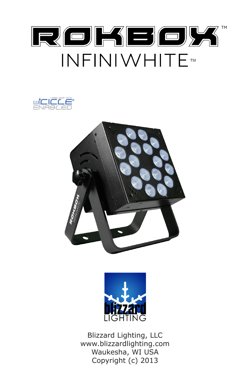 Blizzard Lighting Infiniwhite RokBox (Rev A) User Manual | 24 pages