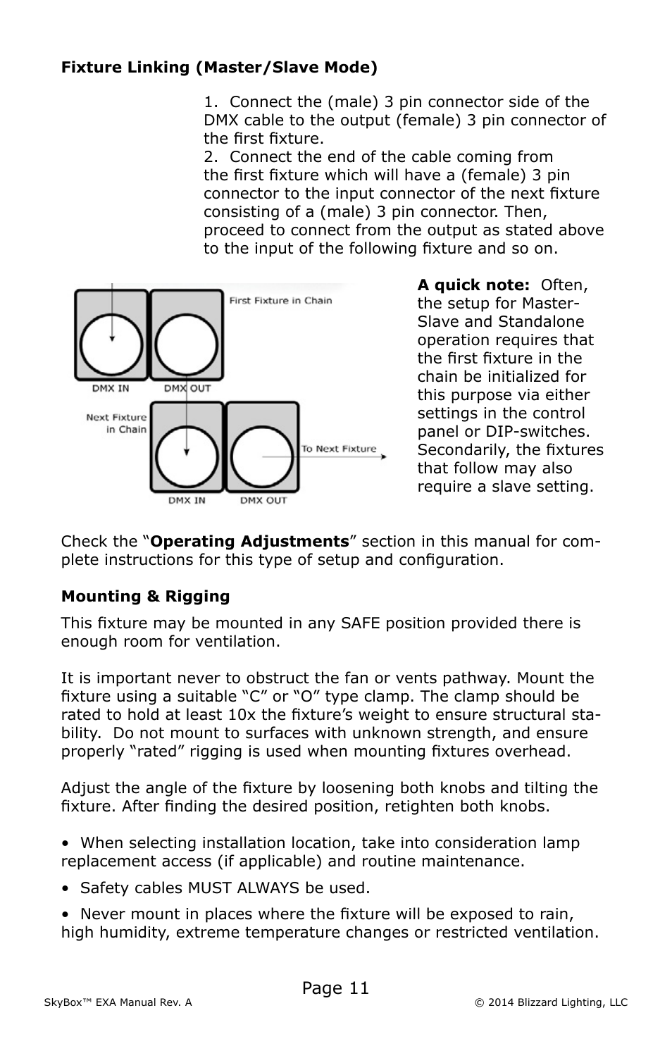 Page 11 | Blizzard Lighting EXA SkyBox User Manual | Page 11 / 24