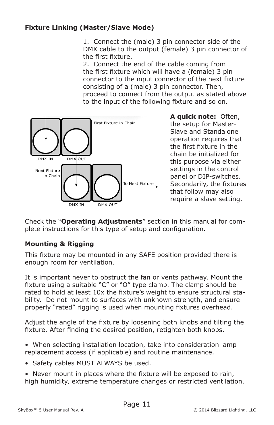 Page 11 | Blizzard Lighting 5 SkyBox (Rev A) User Manual | Page 11 / 24