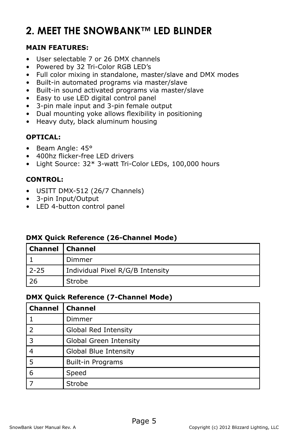 Meet the snowbank™ led blinder, Page 5 | Blizzard Lighting SnowBank (Rev A) User Manual | Page 5 / 20