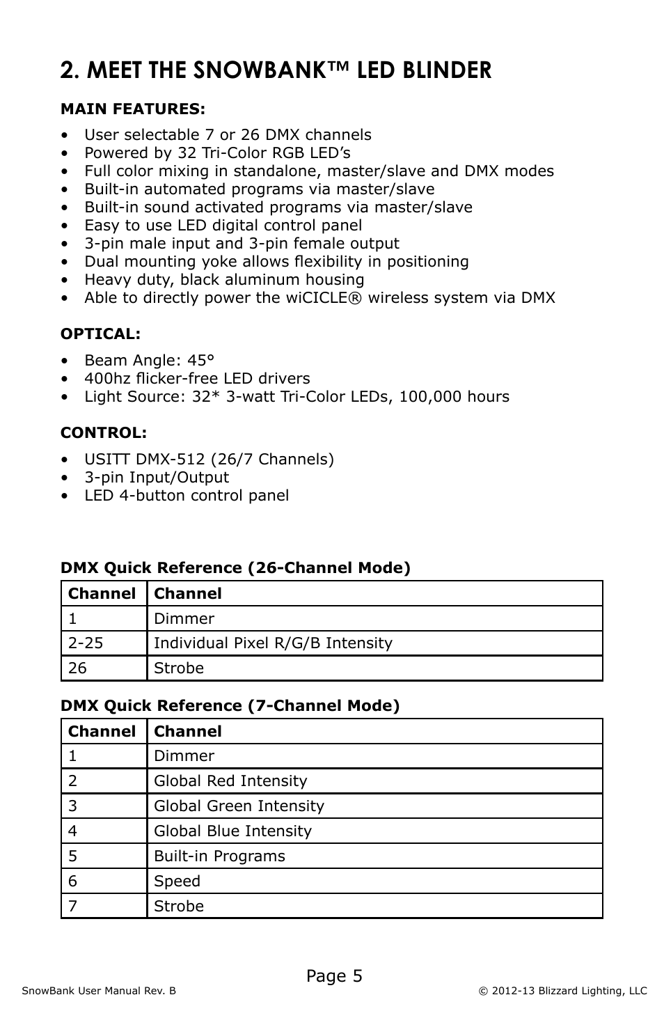 Meet the snowbank™ led blinder, Page 5 | Blizzard Lighting SnowBank (Rev B) User Manual | Page 5 / 20