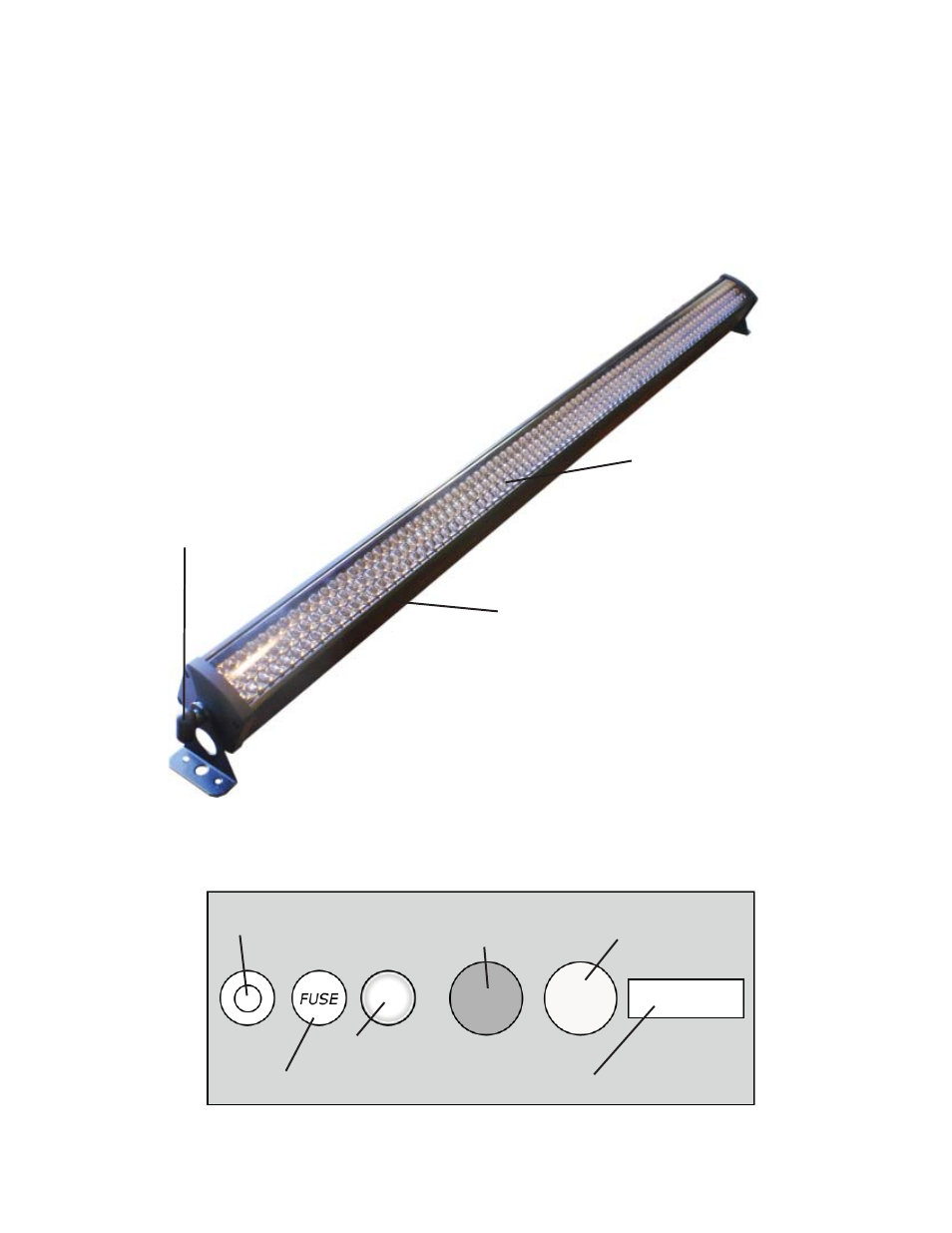 Ac power fuse cover dmx in dmx out | Blizzard Lighting RGBW LED Strip StormChaser (Rev A) User Manual | Page 6 / 16