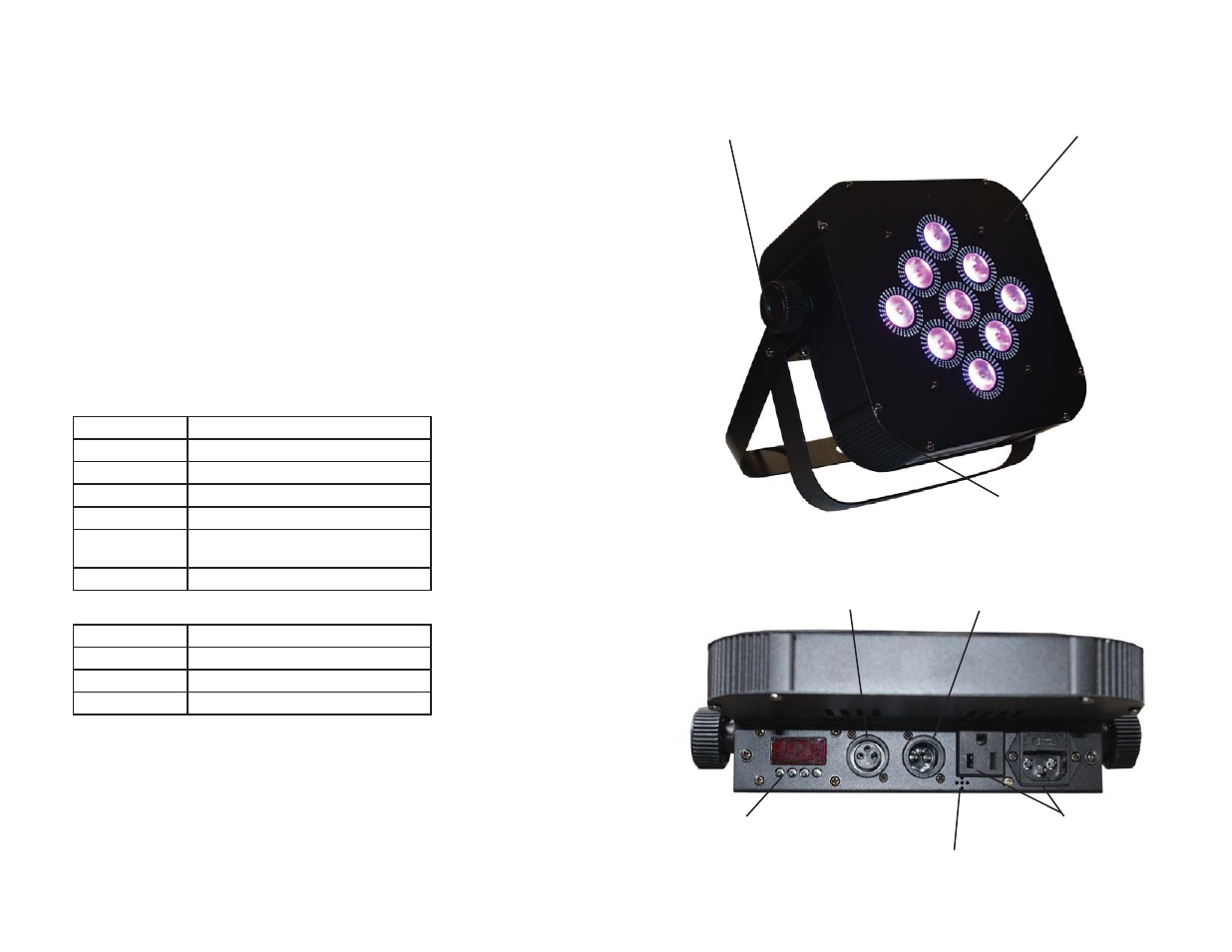 Meet the puck3 ™ flat led par can, Ac power in/out dmx in dmx out | Blizzard Lighting The Puck 3 User Manual | Page 3 / 6