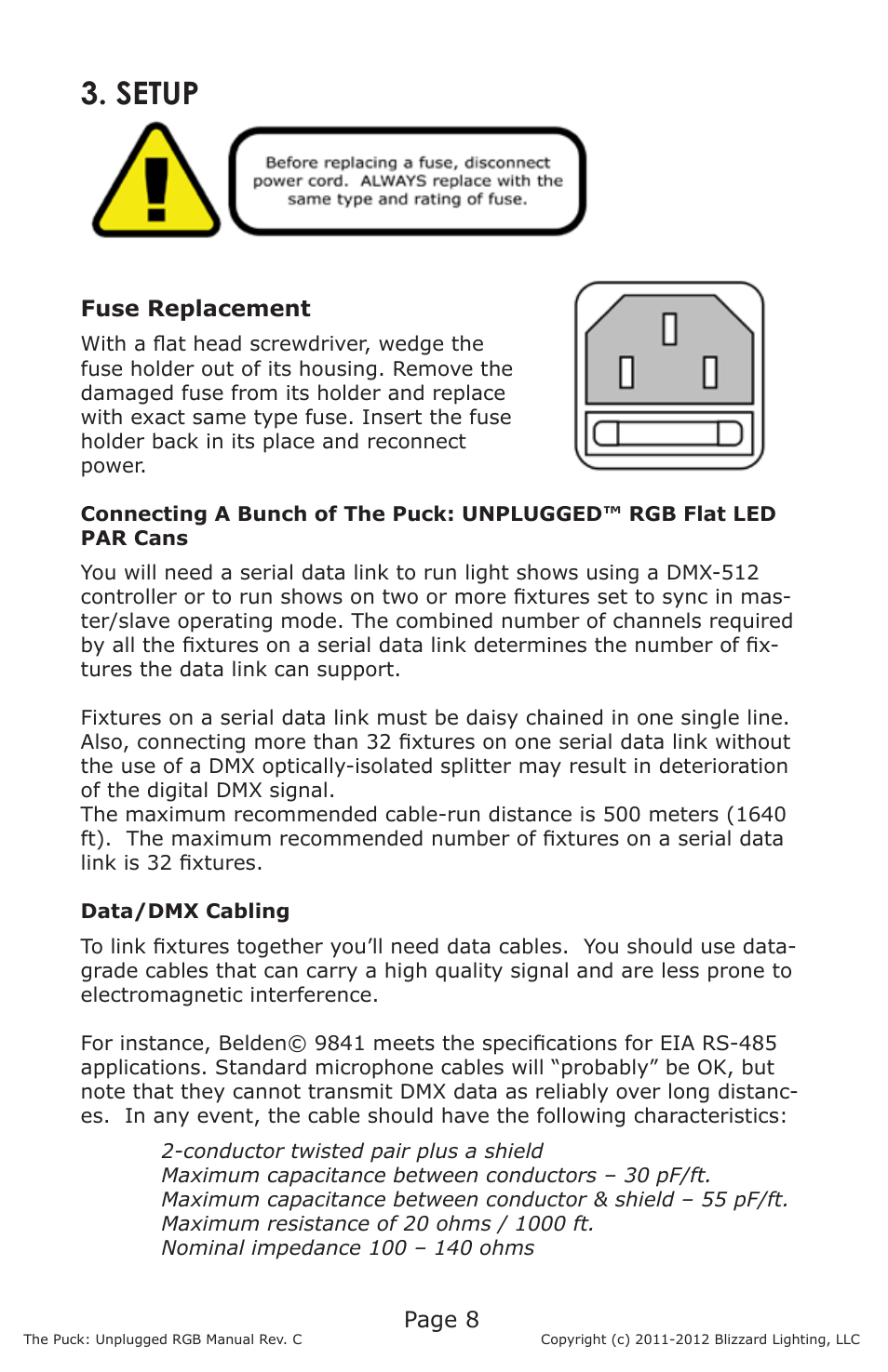 Setup | Blizzard Lighting RGB The Puck Unplugged (Rev C) User Manual | Page 8 / 20