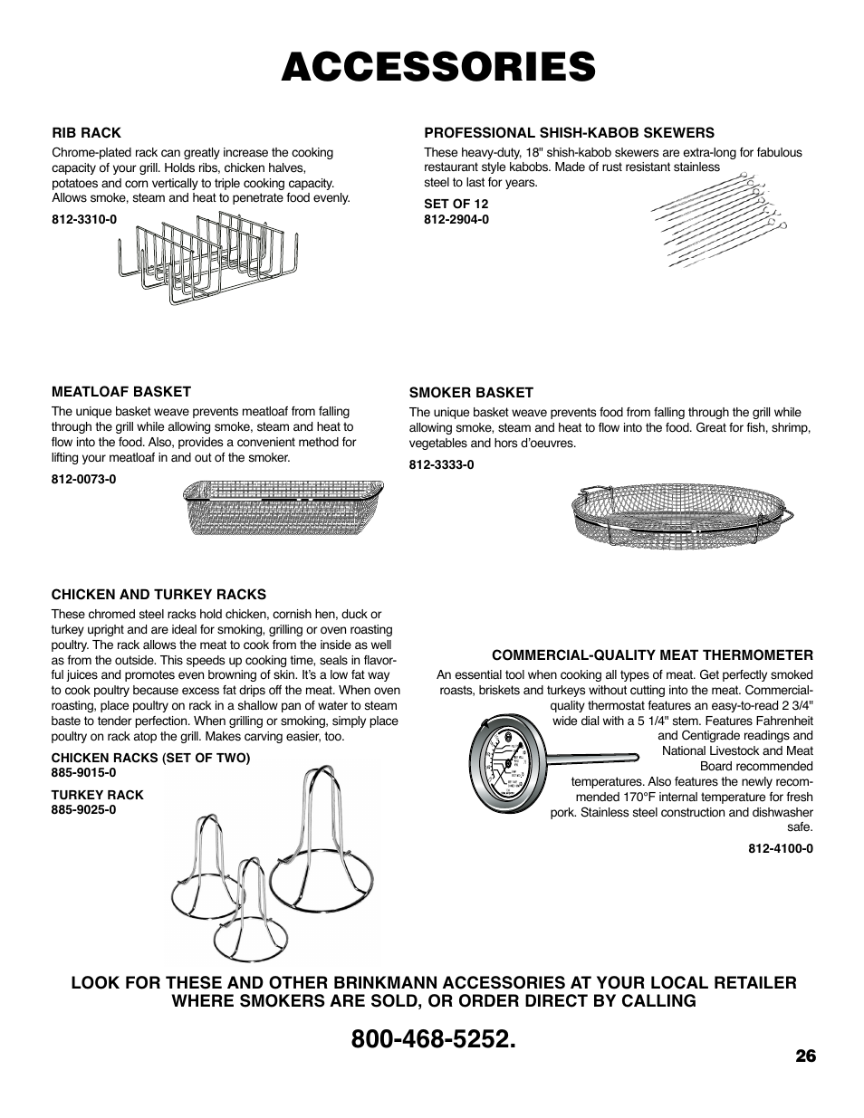 Accessories | Brinkmann Heavy-Duty 4905 User Manual | Page 27 / 28