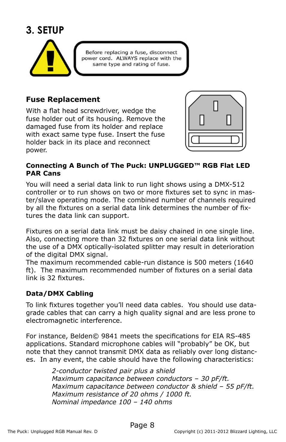 Setup | Blizzard Lighting RGB The Puck Unplugged (Rev D) User Manual | Page 8 / 20